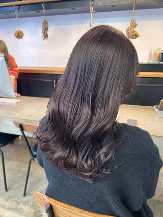 セミロング カラー ヘアアレンジ 🎀暖色カラー🎀 ♡yurika♡のヘアスタイル