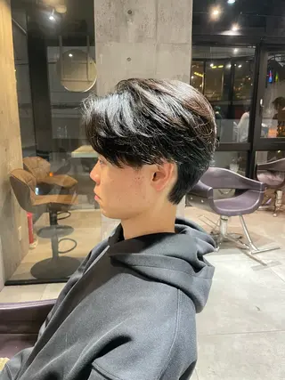 ショート パーマ メンズ 大阪梅田メンズサロン メンズパーマ荒川琢磨のヘアスタイル