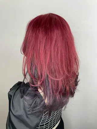 セミロング カラー ヘアアレンジ 🧶ブリーチカラー TERU🧶のヘアスタイル