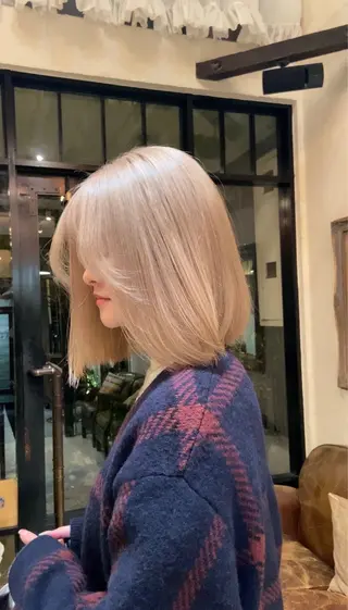 ミディアム Belle 並木通り店所属・rena/ パーマ/カラーのヘアスタイル