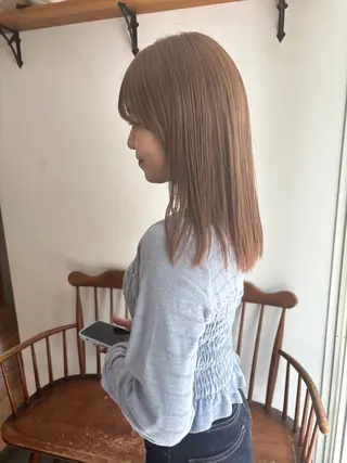 ミディアム カラー ながこ /透明感カラーのヘアスタイル