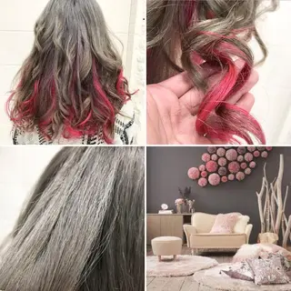 ロング カラー "PEPPU "所属・派手髪、ハイトーン ショートヘアShinのヘアスタイル