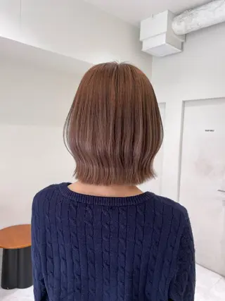 ショート カラー 透明感ベージュ/ボブ /表参道 yunaのヘアスタイル