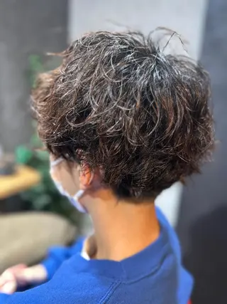 ショート パーマ メンズ Re:nk hair&relaxのヘアスタイル