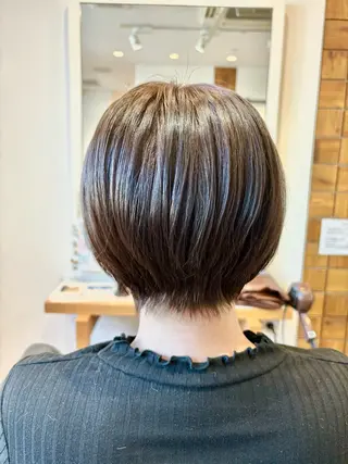 ショート カラー 秋山知穂🌸縮毛矯正 ショートお任せ🌸のヘアスタイル