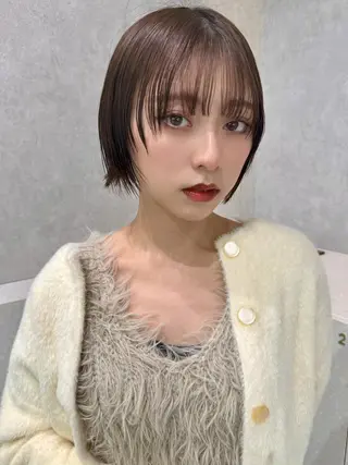 ショート カラー 🍀ボブ・ショート 透明感カラー🍀萌のヘアスタイル