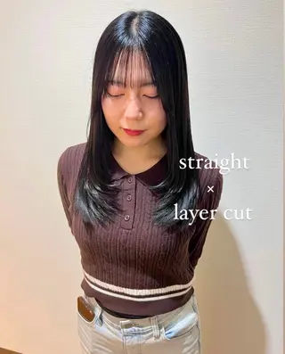 セミロング 加納千華 /ボブ/ぱつっとボブのヘアスタイル