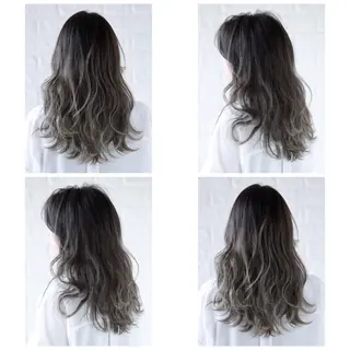 セミロング カラー KIZU 髪質改善 オカルト怪談のヘアスタイル