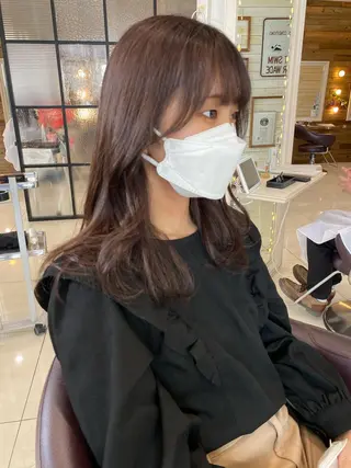 ミディアム カラー riho/ブリーチ/ デザインカラー/辻堂のヘアスタイル