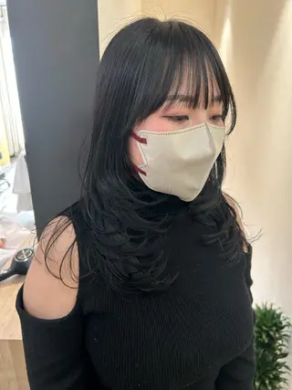 ロング カラー hub hair レイヤー/透明感のヘアスタイル