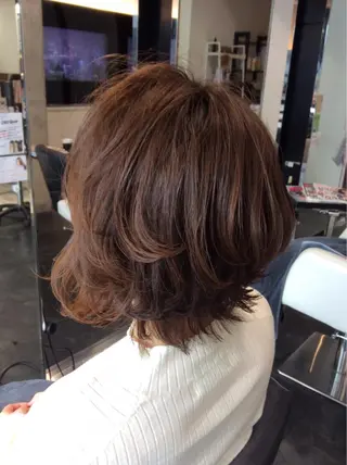 ショート カラー ボブスタイル/ 透明感カラー/八幡のヘアスタイル