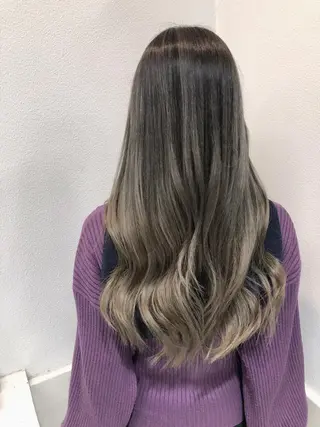 ロング カラー GiseL天神カラー 髪質改善/ブリーチのヘアスタイル