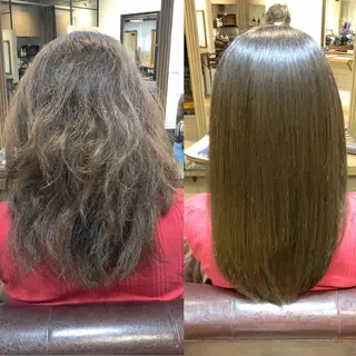 ミディアム カラー 髪質改善くすみカラー 🍀/石川大輔のヘアスタイル