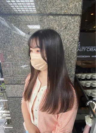 ロング カラー 🫧オリーブカラー/ 酸性縮毛矯正銀座🫧のヘアスタイル