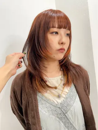セミロング カラー HIBIKI/原宿 ハッシュカット🪄のヘアスタイル