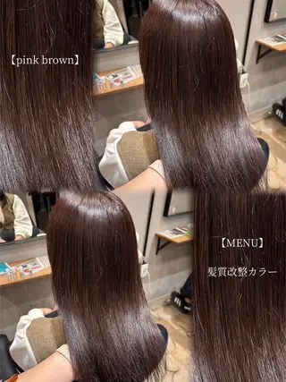 ミディアム カラー こまつばらみお/レイ ヤー/ダブルカラーのヘアスタイル