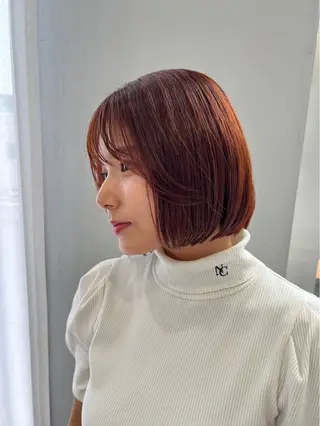 ショート カラー 梅田/ベージュ／ 艶カラー／三宅空翔のヘアスタイル