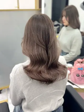 セミロング カラー ヘアアレンジ ♦ブリーチなしカラー ×レイヤー♦中島良太のヘアスタイル