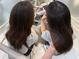 セミロング ヘアアレンジ ツヤ髪/ヘアセット/ Nanami💗のヘアスタイル