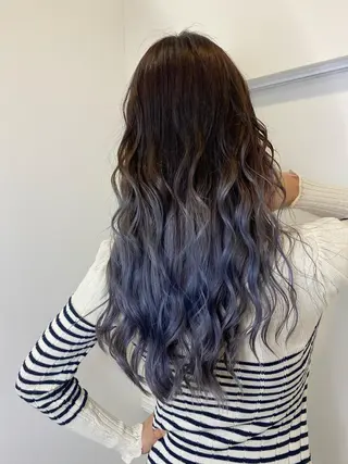 ロング カラー メンズ ブリーチ特化型✂️ ハイトーンカラー👨のヘアスタイル