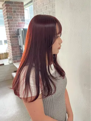 ロング カラー エクステ ハイトーン 💭黒崎ハルカのヘアスタイル