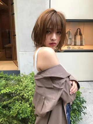 ミディアム カラー ❣️モテ髪❣️佐野 圭佑のヘアスタイル