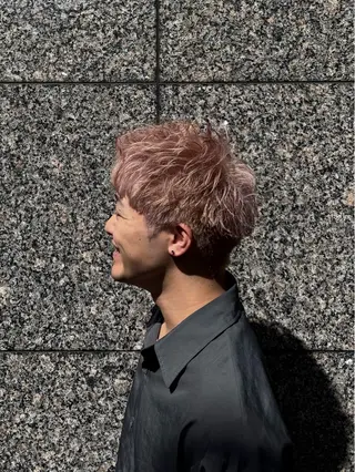 ショート カラー メンズ パーマ特化🌀 ナカムラカイオウ🌎のヘアスタイル