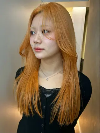 ミディアム カラー 🌟暖色系ハイトーン 🌟AIのヘアスタイル