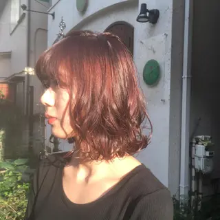 セミロング カラー しのはら まどかのヘアスタイル