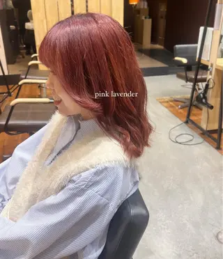 ミディアム カラー 坪井咲姫/ベージュ カラー/暖色カラーのヘアスタイル