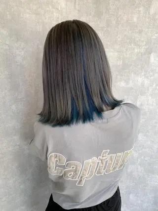 ミディアム カラー 入江 允のヘアスタイル