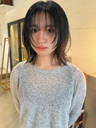 ミディアム 才下 ゆいのヘアスタイル