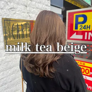 ロング カラー ブリーチ/暖色カラー 宮城陽日のヘアスタイル