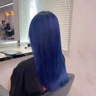 セミロング カラー ヘアアレンジ 💕上野美容師☁ ブリーチ💖サワのヘアスタイル