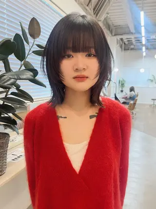 ミディアム marino/ カラー/顔周りカットのヘアスタイル