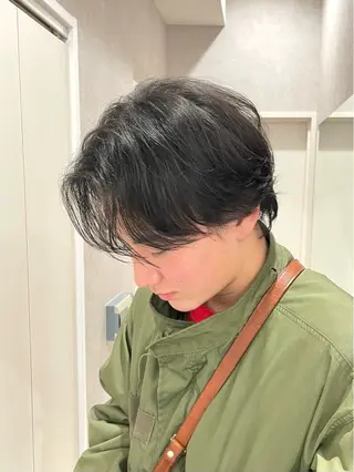 ショート カラー パーマ メンズ 【東北メンズヘア1 位受賞🥇】本間祐太のヘアスタイル