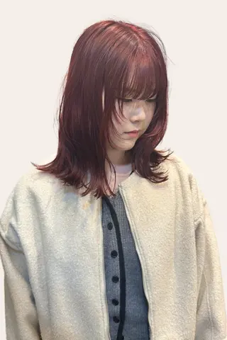 ミディアム ニワ/レイヤーカット /透明感カラー💎のヘアスタイル