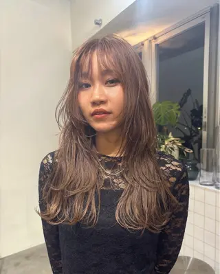 ロング 暖色カラー モデル募集中MICOのヘアスタイル