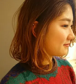 ミディアム カラー coii コイ【原宿/表参道】のヘアスタイル