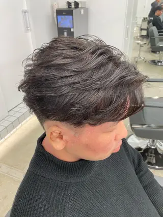 パーマ メンズ パーマ特化/フェザー パーマシャドウ/真生のヘアスタイル