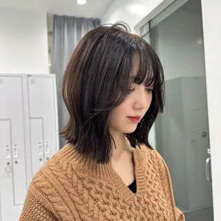 ミディアム カラー 縮毛矯正/ネイル 🌻ひまわり🌻のヘアスタイル