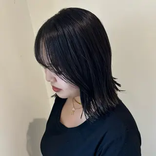 ミディアム 🖤🎀ハイトーン/ エク/夕月🎀🖤のヘアスタイル