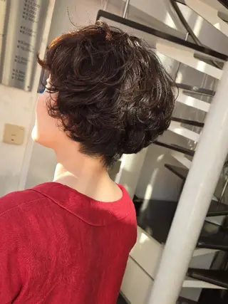 ショート パーマ 遠藤 史秋のヘアスタイル