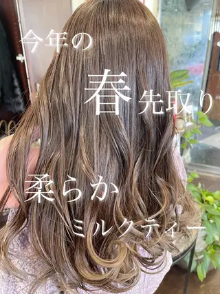 セミロング カラー peakshair所属・艶々になる髪質改善 𝒀𝑼𝑻𝑶のヘアスタイル