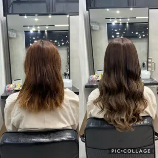 セミロング カラー ヘアアレンジ ar+ ❤︎ maiのヘアスタイル