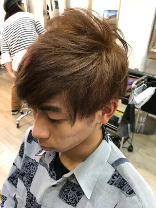 ショート カラー メンズ Lauburu渋谷 officialのヘアスタイル