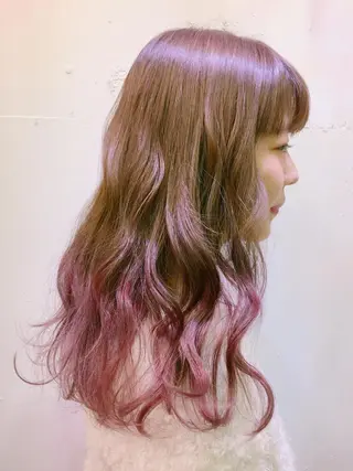 セミロング カラー 💘カラー人気No. 1💘SAYAのヘアスタイル