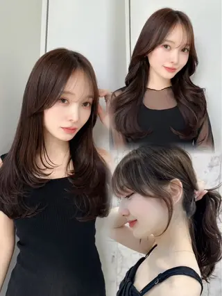 ロング カラー 韓国/ワンホン/新宿 レイヤーリョウヤのヘアスタイル