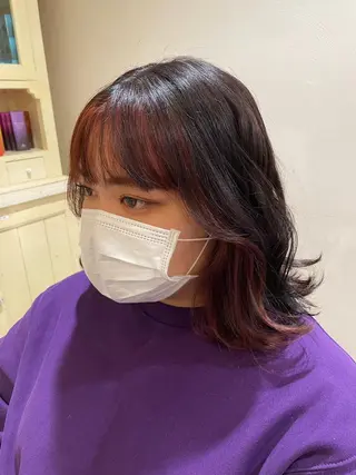 ミディアム ヘアーメイクWiLL DRESS所属・タニ アカリのヘアスタイル