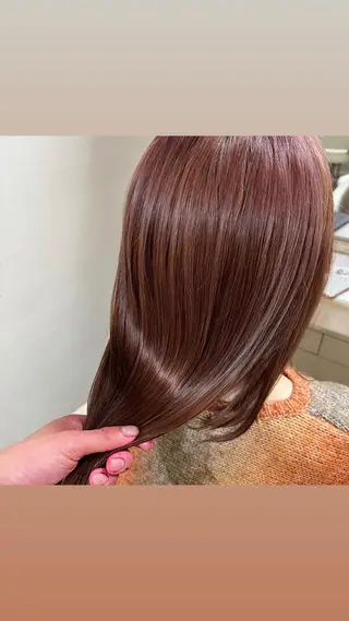 セミロング カラー カラー特化美容師 なかもと たつひろのヘアスタイル